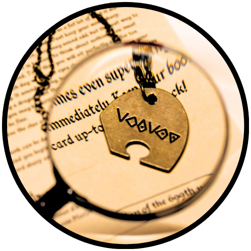 A necklace with a mysterious cypher on it is another clue